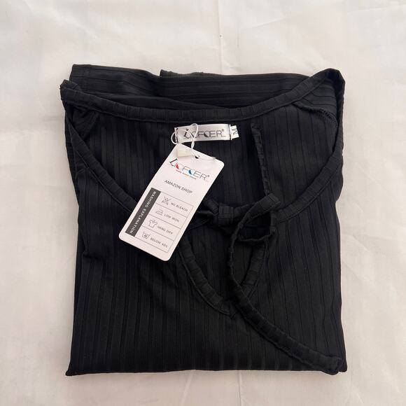 Lofoer Women's Short Sleeve V-neck T-shirt Size M - Picture 8 of 8